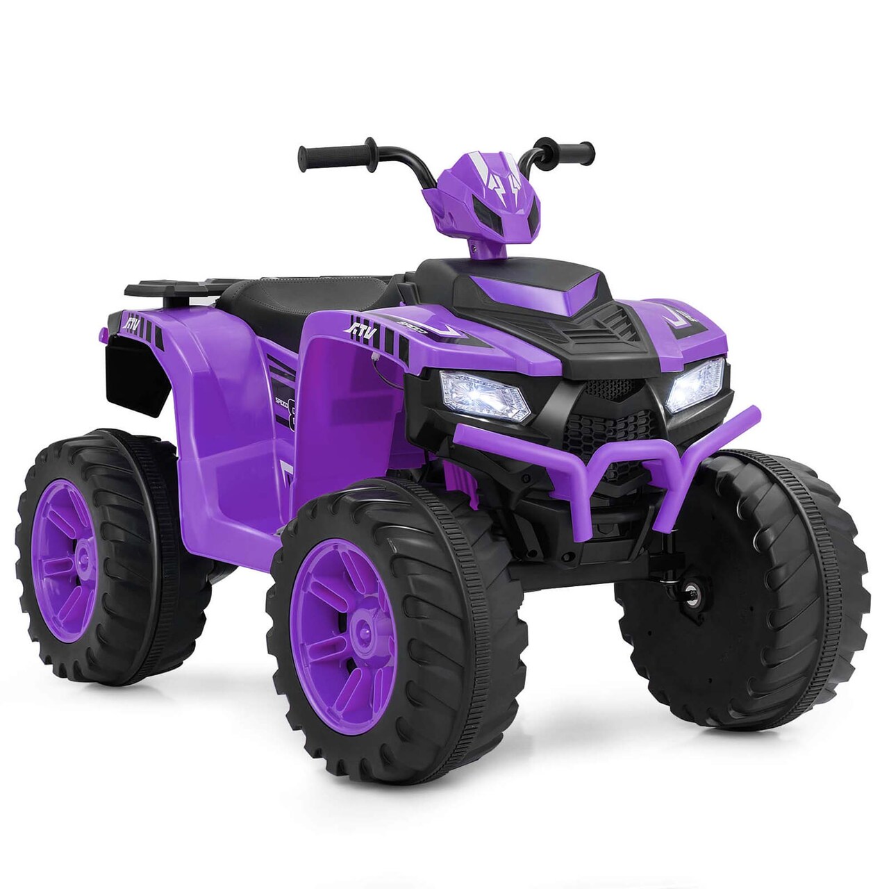 Honeyjoy 24V Kids Ride-On Electric ATV 4-Wheeler Quad Car with Wireless Connection Black/Blue/Pink/Red/Purple